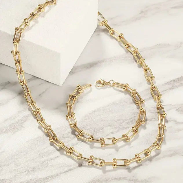 Adorned in Fire™ Double-Link Bead Necklace