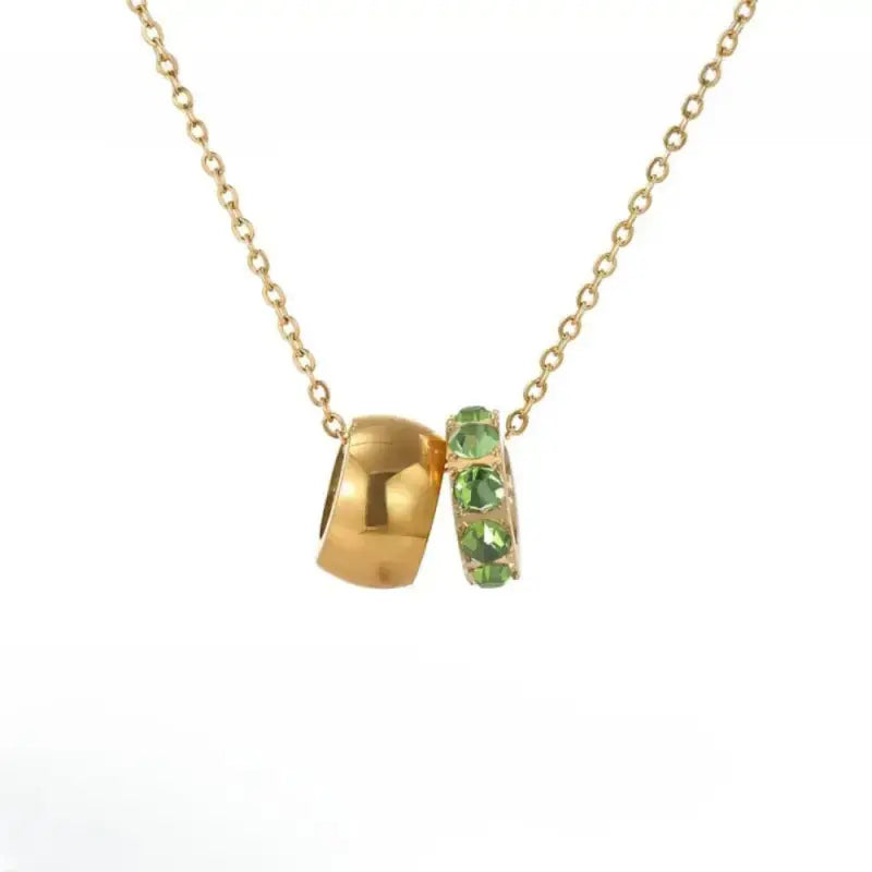 Birthstone Glow Necklace August / 42 Extend 8CM / Silver Jewelry