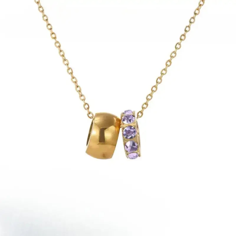 Birthstone Glow Necklace June / 42 Extend 8CM / Silver Jewelry