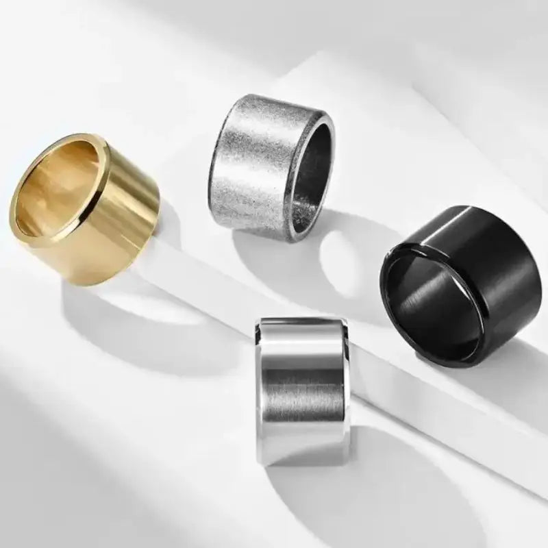 Bold Edge Stainless Steel Ring 15mm - Jewelry