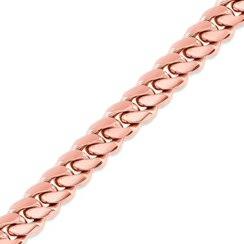 Bold Name Cuban Chain Necklace - 18k Rose Gold Plated / 16in - Jewelry