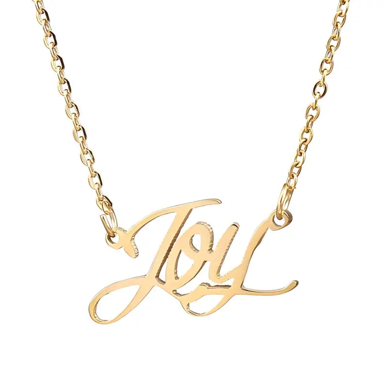 Classic ’Joy’ Personalized Name Necklace - Jewelry