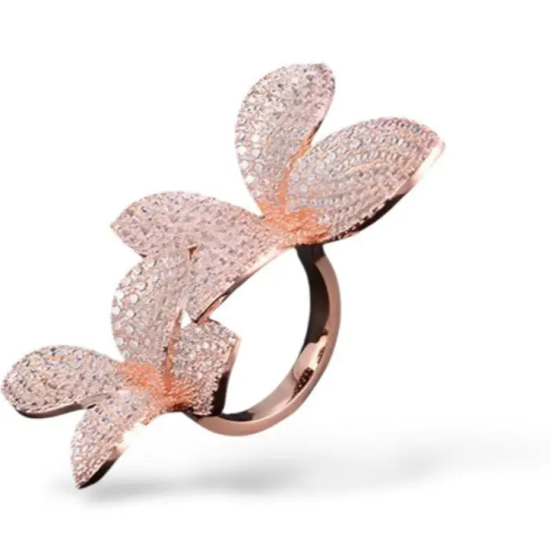 Double Blooming Grace Bridal Ring - Jewelry