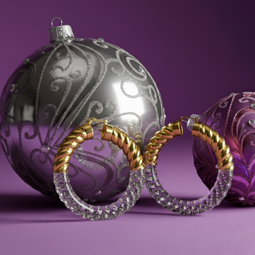 FireTwist Lucite Hoops