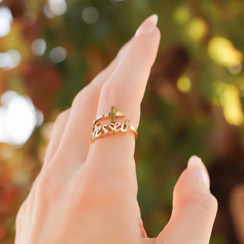 No Fear Just ’Blessed’ Ring - Isaiah 41:10 - Jewelry