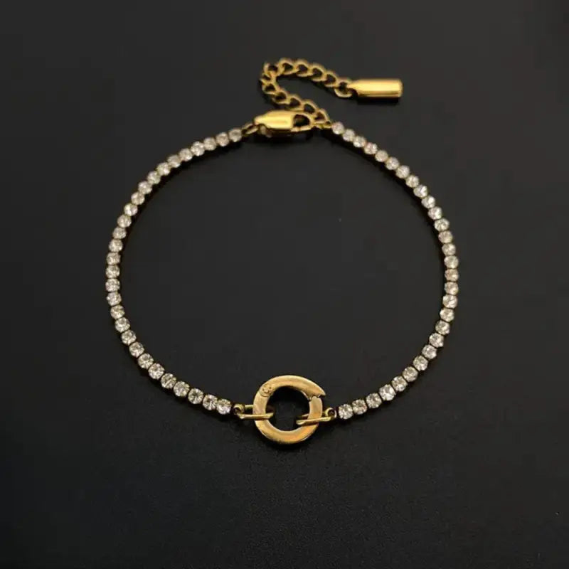 Haven Links Tennis Bracelet Cubic Gold Jewelry