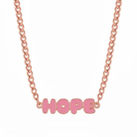 HOPE Enamel Name Necklace