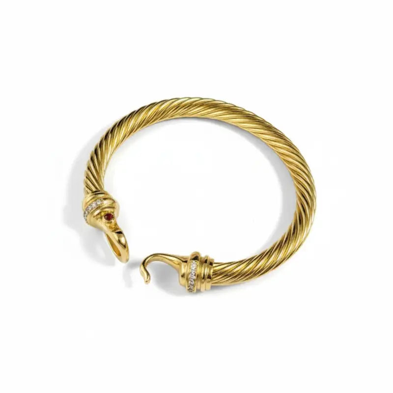 Lion’s Seal Cable Cuff - Jewelry