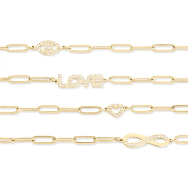 ’Love’ Paperclip Necklace - Jewelry