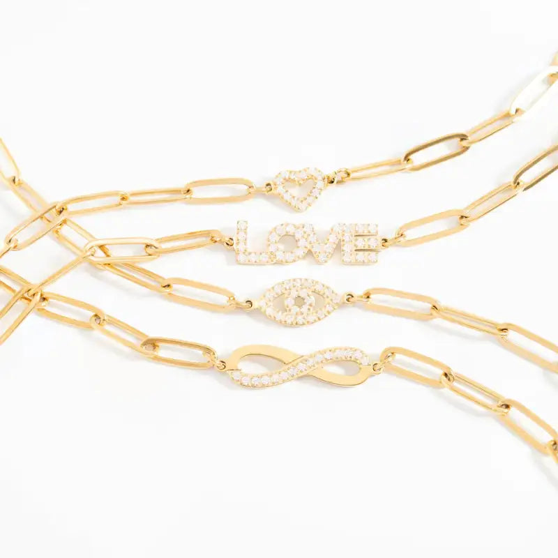 ’Love’ Paperclip Necklace - Jewelry