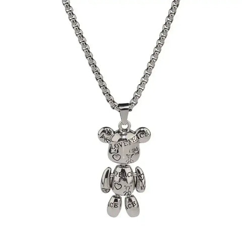 Love and Peace Bear Pendant - Sr