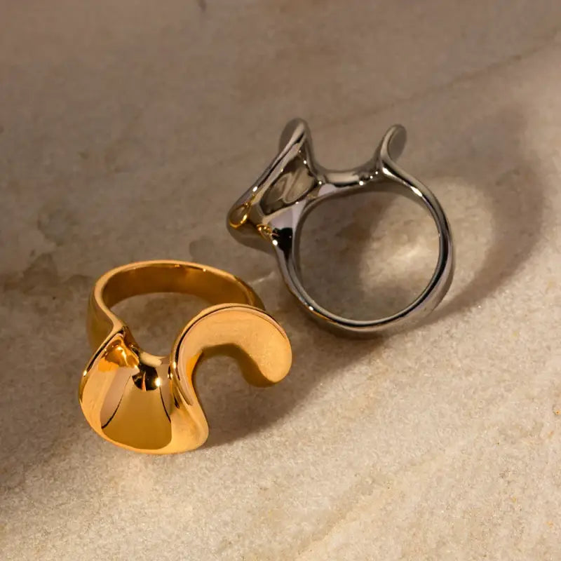 Luxe Ruffle Ring | Stainless Steel | 18k Gold Plated