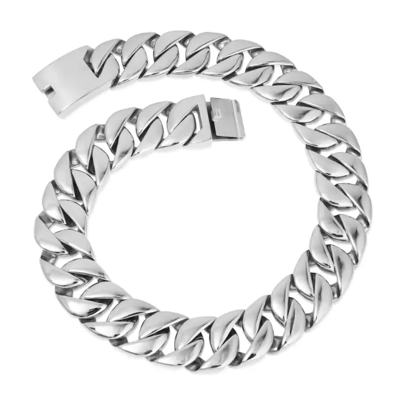 Mega Luxe Cuban Chain Link Necklace Silver 31mm - 14in - Jewelry
