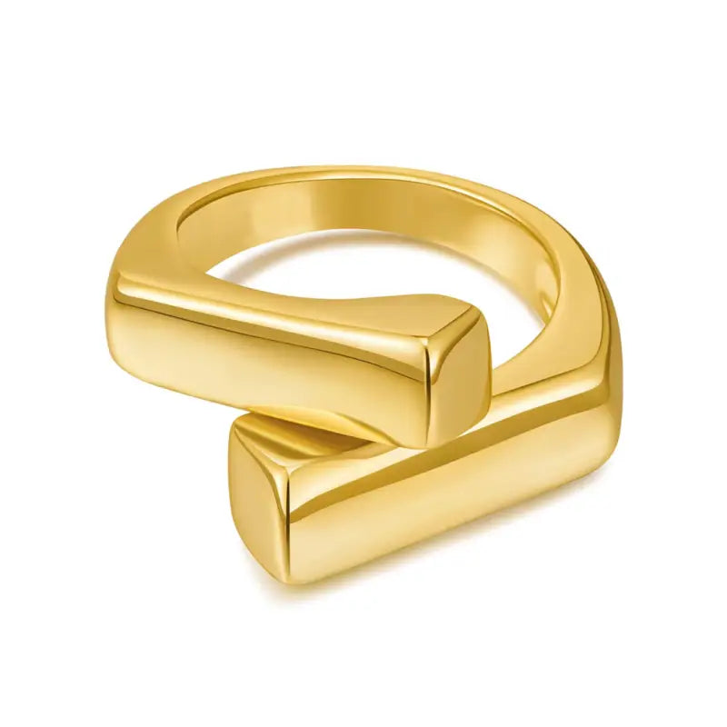 Power Curve Ring - 18K Gold Plated - Jewelry