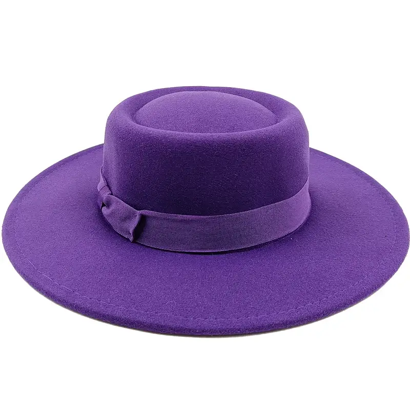 Sombrero Raised Top Fedora Hat 2023 New European and American Jazz Men’s Round Wholesale
