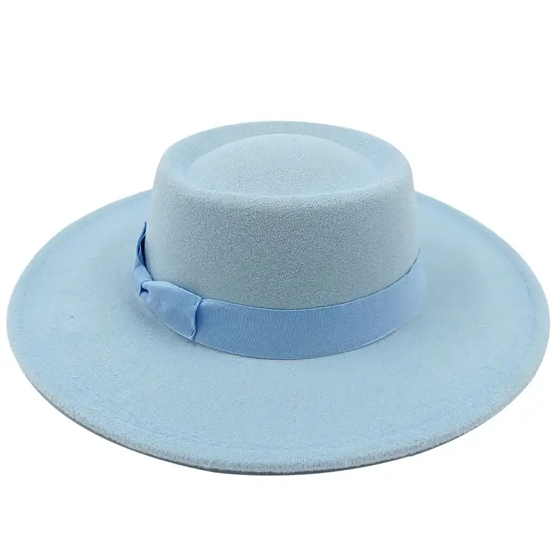 Sombrero Raised Top Fedora Hat 2023 New European and American Jazz Men’s Round Wholesale - 16 / 56-58cm / CHINA
