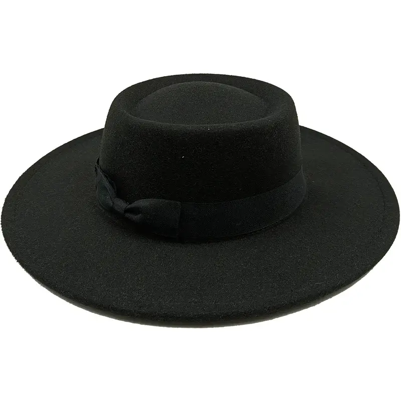 Sombrero Raised Top Fedora Hat 2023 New European and American Jazz Men’s Round Wholesale - 22 / 56-58cm / CHINA