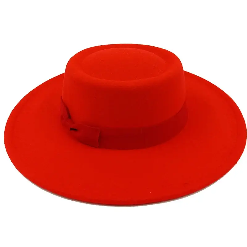 Sombrero Raised Top Fedora Hat 2023 New European and American Jazz Men’s Round Wholesale - 2 / 56-58cm / CHINA