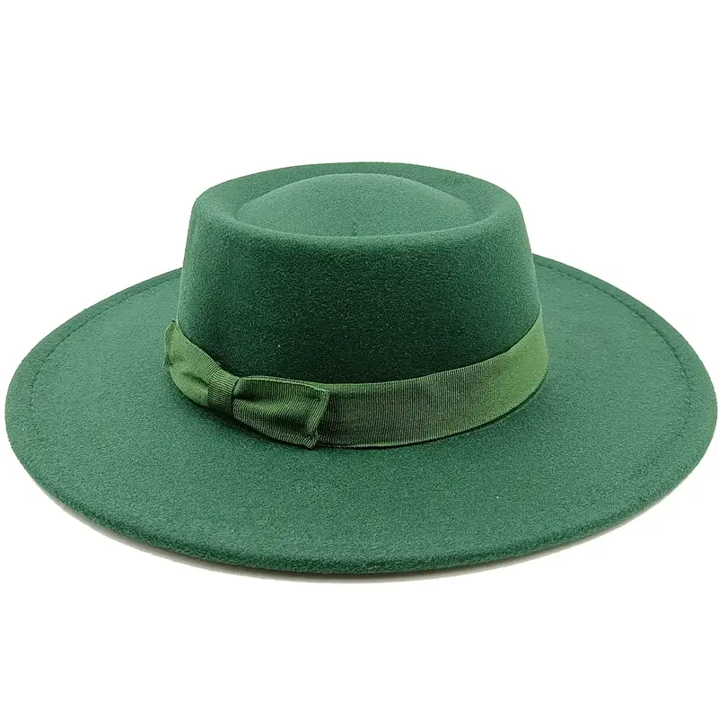 Sombrero Raised Top Fedora Hat 2023 New European and American Jazz Men’s Round Wholesale - 21 / 56-58cm / CHINA