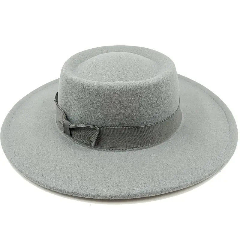 Sombrero Raised Top Fedora Hat 2023 New European and American Jazz Men’s Round Wholesale - 5 / 56-58cm / CHINA