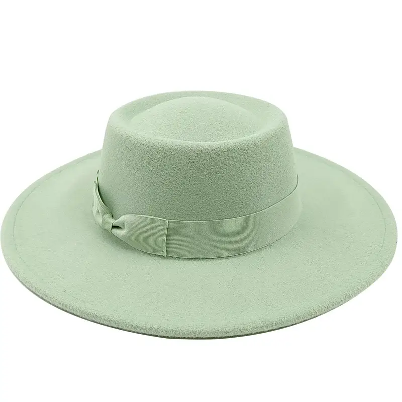 Sombrero Raised Top Fedora Hat 2023 New European and American Jazz Men’s Round Wholesale - 1 / 56-58cm / CHINA