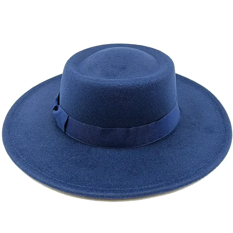 Sombrero Raised Top Fedora Hat 2023 New European and American Jazz Men’s Round Wholesale - 11 / 56-58cm / CHINA