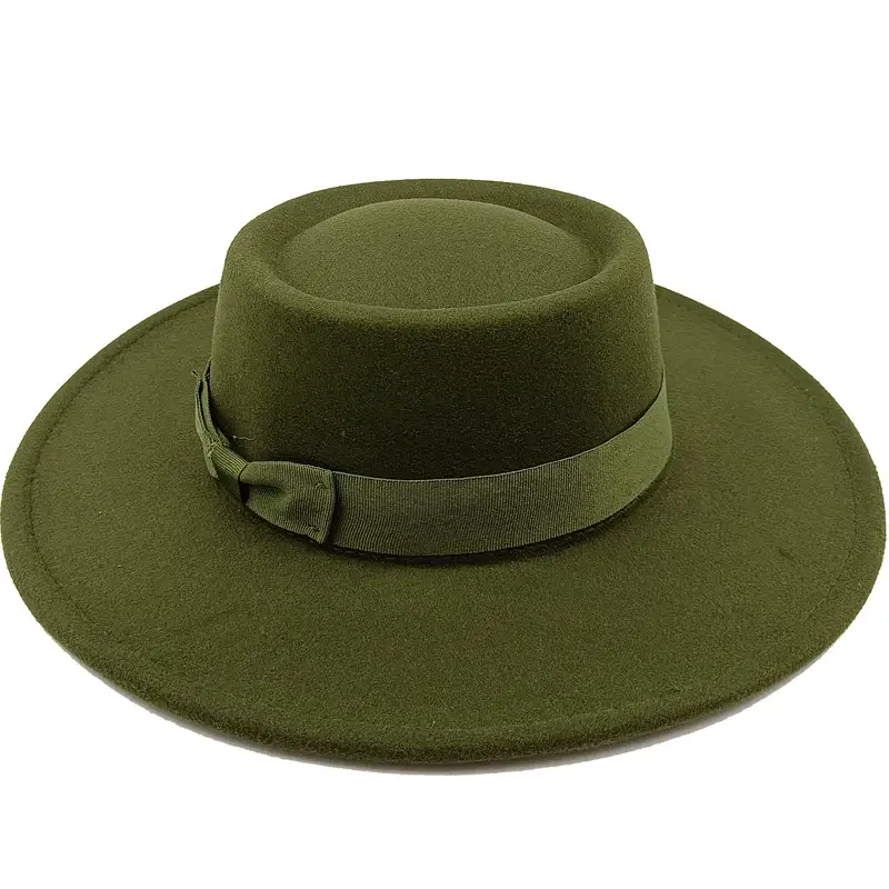 Sombrero Raised Top Fedora Hat 2023 New European and American Jazz Men’s Round Wholesale - 25 / 56-58cm / CHINA