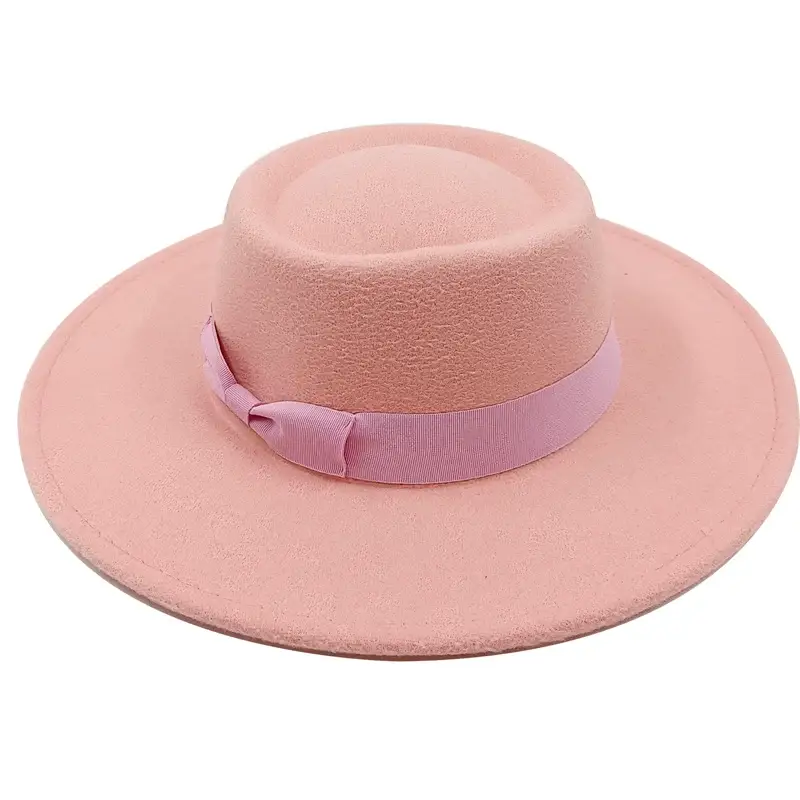 Sombrero Raised Top Fedora Hat 2023 New European and American Jazz Men’s Round Wholesale - 9 / 56-58cm / CHINA