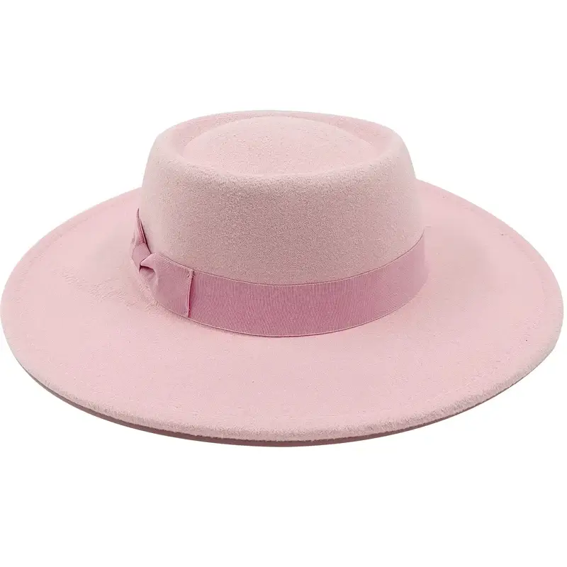 Sombrero Raised Top Fedora Hat 2023 New European and American Jazz Men’s Round Wholesale - 19 / 56-58cm / CHINA
