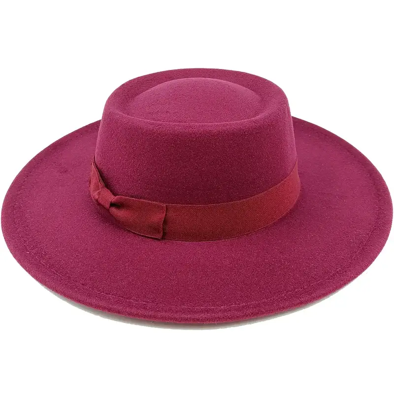 Sombrero Raised Top Fedora Hat 2023 New European and American Jazz Men’s Round Wholesale - 26 / 56-58cm / CHINA