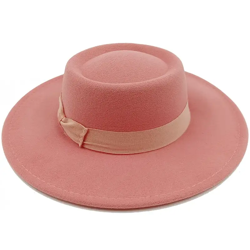 Sombrero Raised Top Fedora Hat 2023 New European and American Jazz Men’s Round Wholesale - 14 / 56-58cm / CHINA