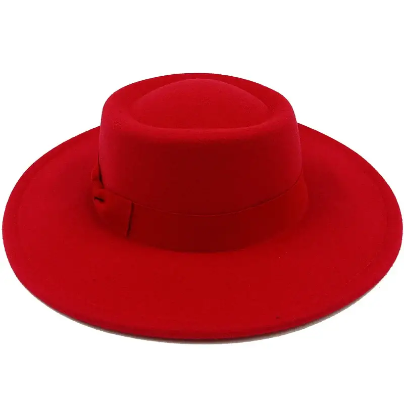 Sombrero Raised Top Fedora Hat 2023 New European and American Jazz Men’s Round Wholesale - 23 / 56-58cm / CHINA