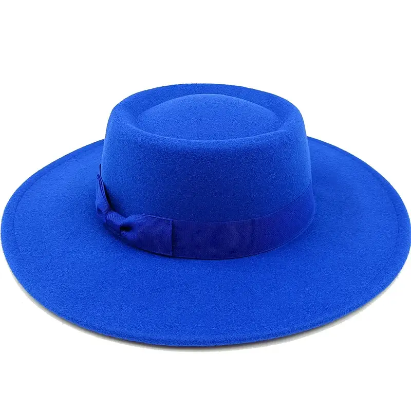Sombrero Raised Top Fedora Hat 2023 New European and American Jazz Men’s Round Wholesale - 4 / 56-58cm / CHINA