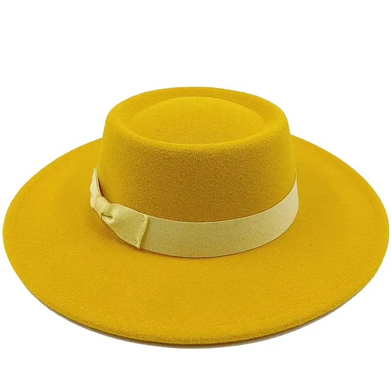 Sombrero Raised Top Fedora Hat 2023 New European and American Jazz Men’s Round Wholesale - 17 / 56-58cm / CHINA