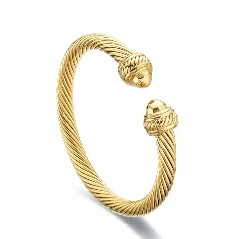 The Strength Stack Bangle (Silver) - Gold - Jewelry