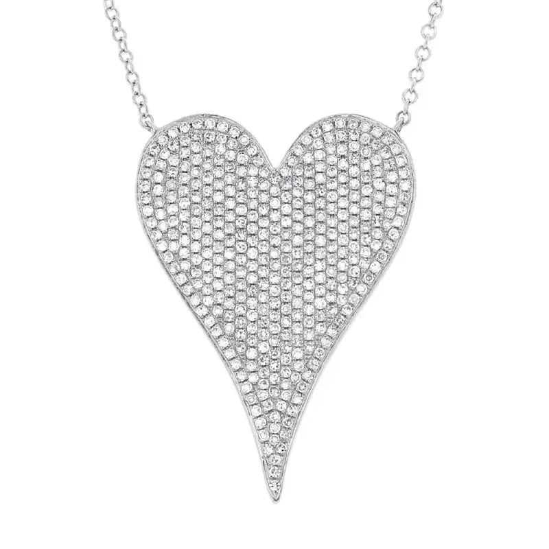 100% 925 sterling silver micro pave cz heart necklace shiny cubic zirconia valentines gift for lover elegance Romantic