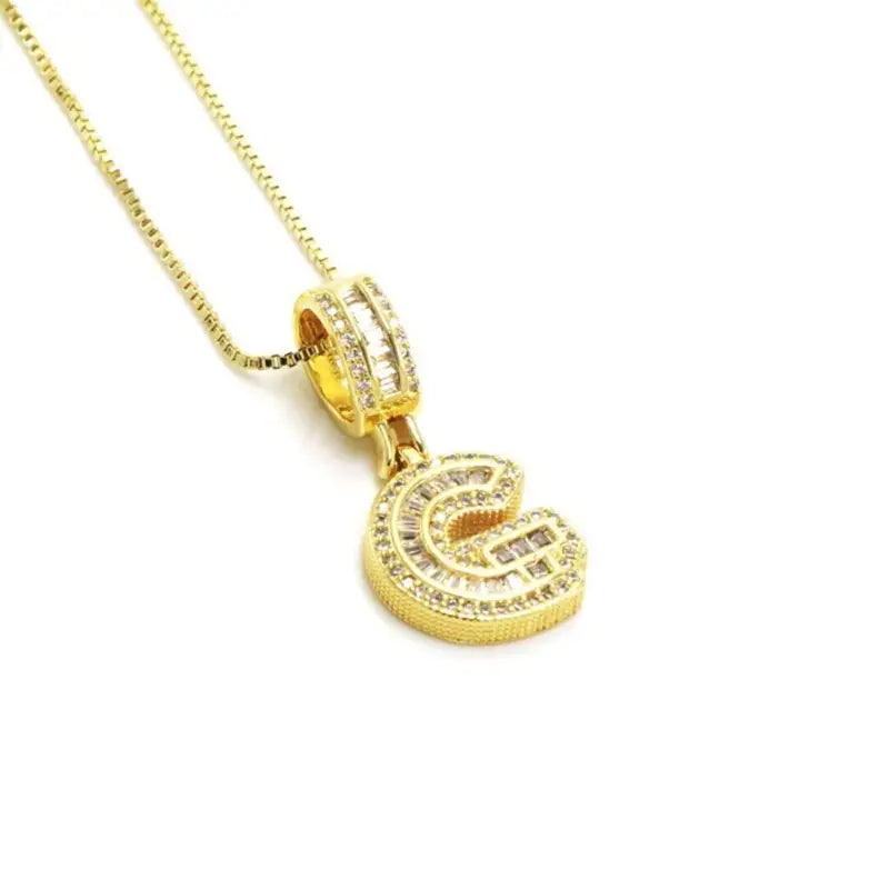 Trend Zircon Letter Initial Necklace Colored Crystal for Party Birthday Jewelry Gift Wholesale G