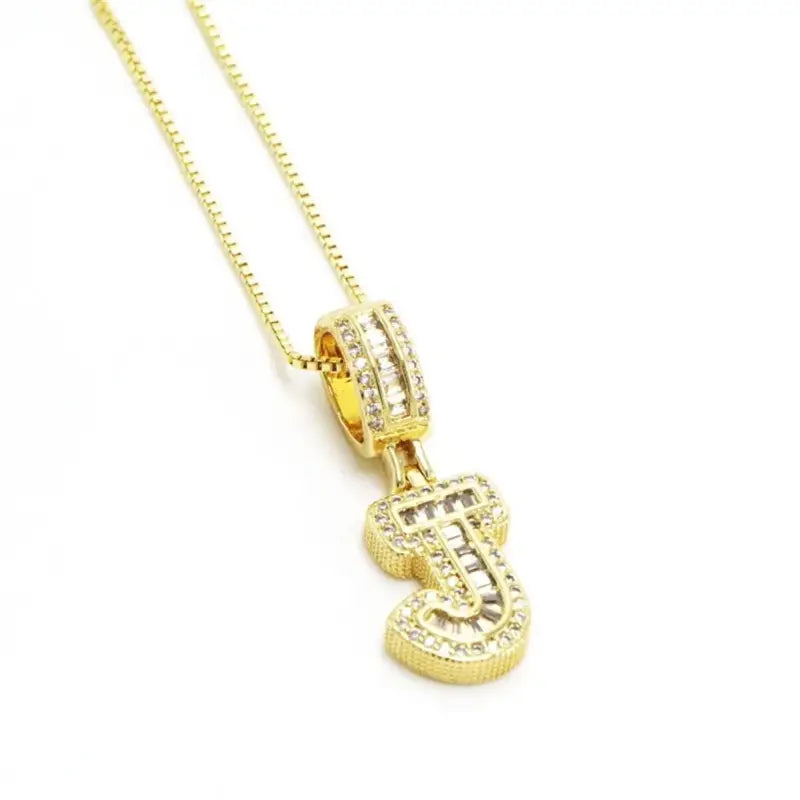 Trend Zircon Letter Initial Necklace Colored Crystal for Party Birthday Jewelry Gift Wholesale J
