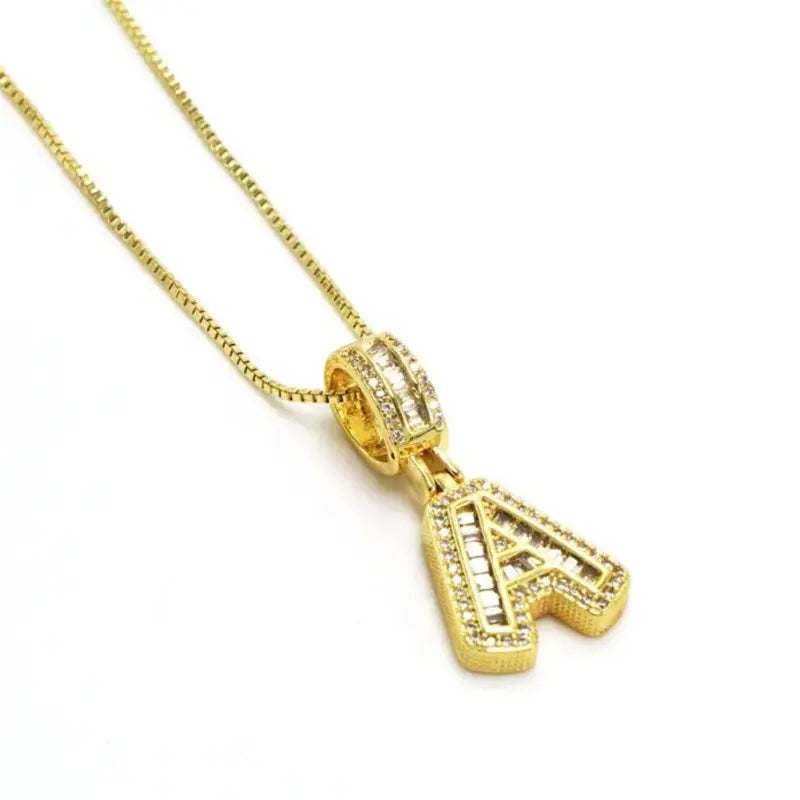 Trend Zircon Letter Initial Necklace Colored Crystal for Party Birthday Jewelry Gift Wholesale
