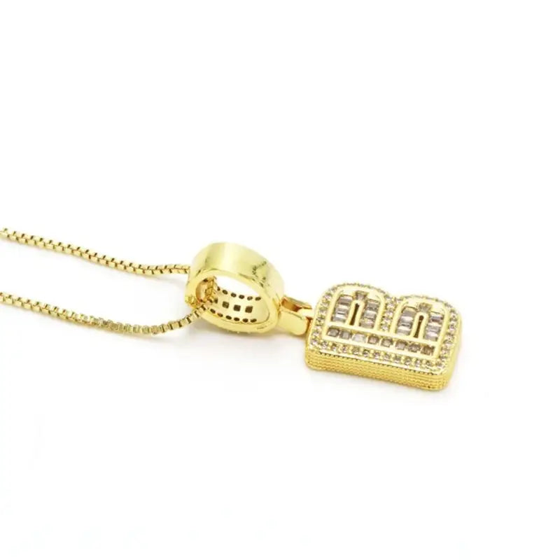 Trend Zircon Letter Initial Necklace Colored Crystal for Party Birthday Jewelry Gift Wholesale B