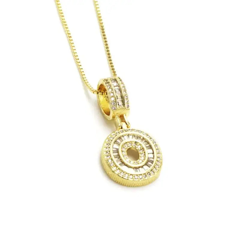 Trend Zircon Letter Initial Necklace Colored Crystal for Party Birthday Jewelry Gift Wholesale O