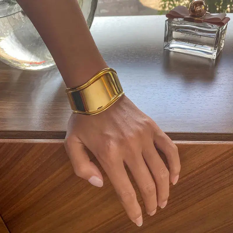 Wave Cuff Bangle - Jewelry