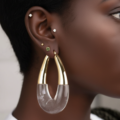 Curve Lucite Hoops