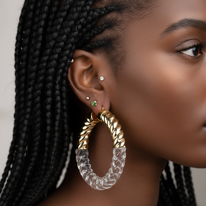 FireTwist Lucite Hoops