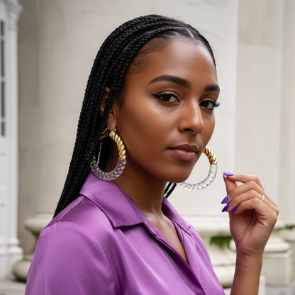 FireTwist Lucite Hoops