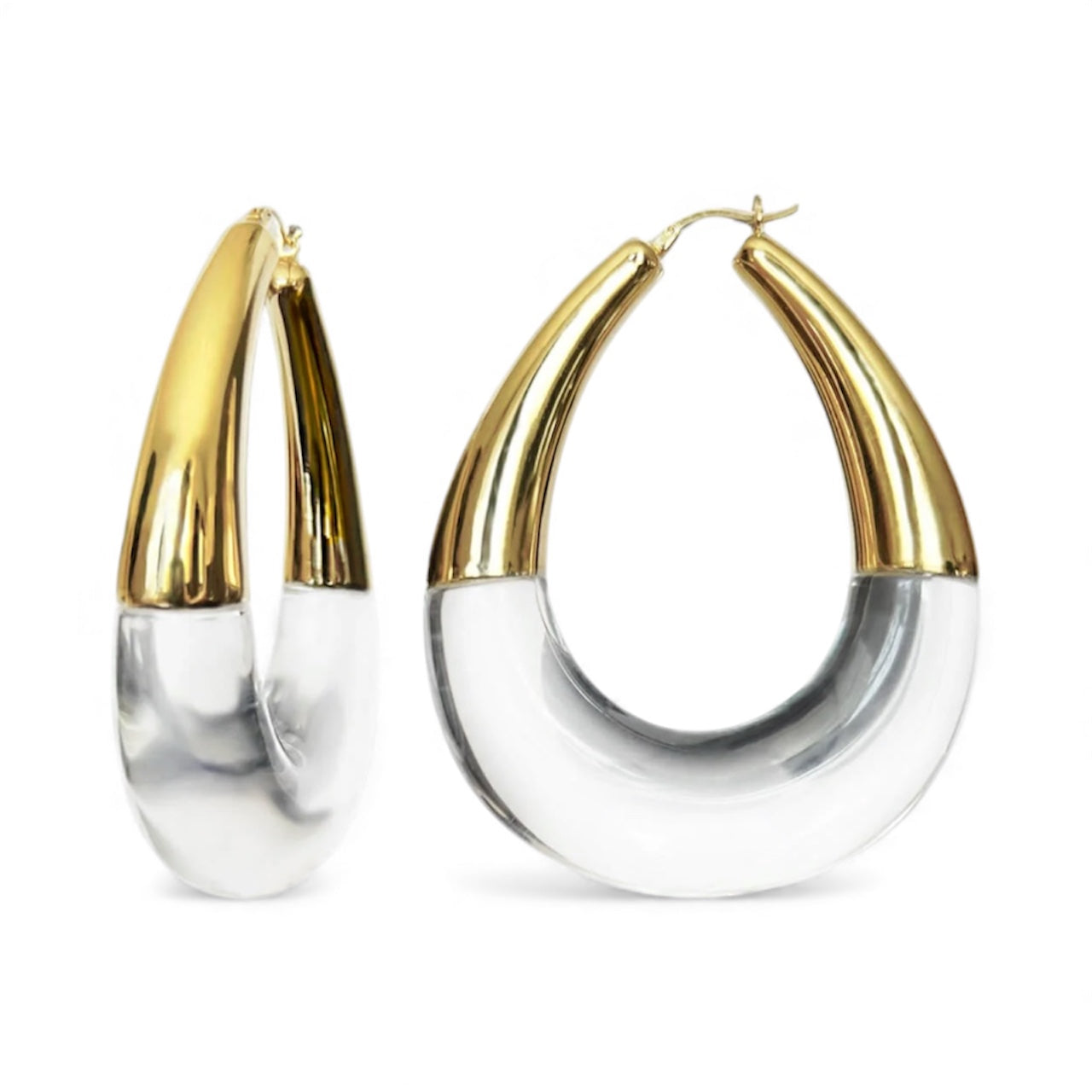 Curve Lucite Hoops
