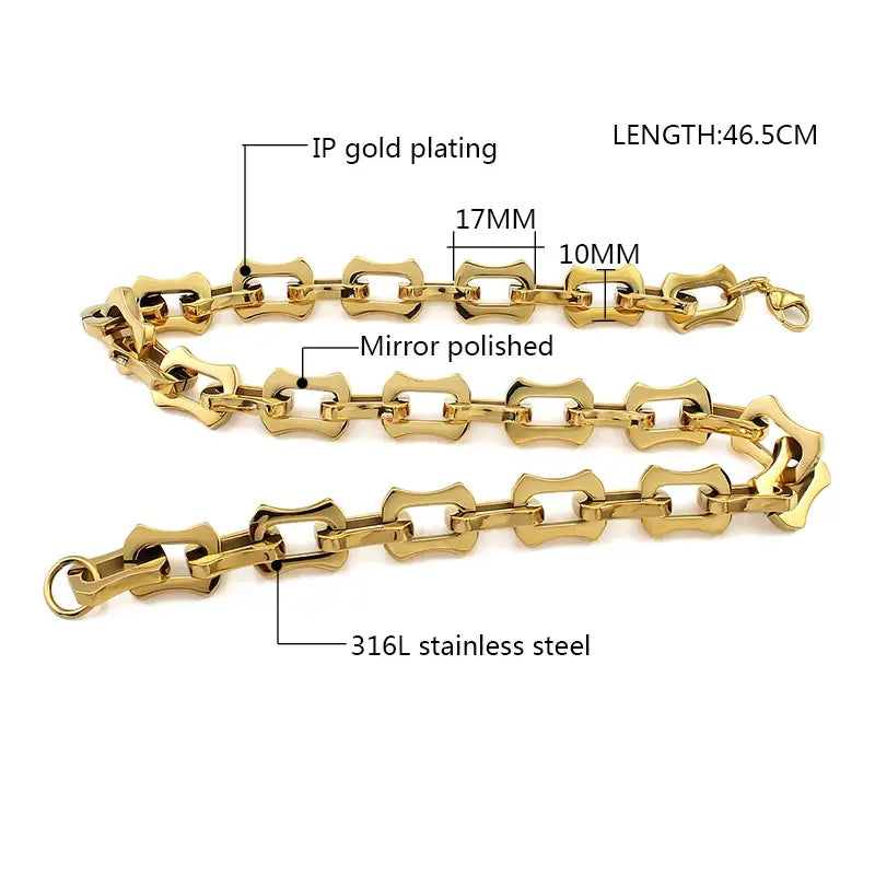 Rejoice Always Chunky Link Chain Necklace