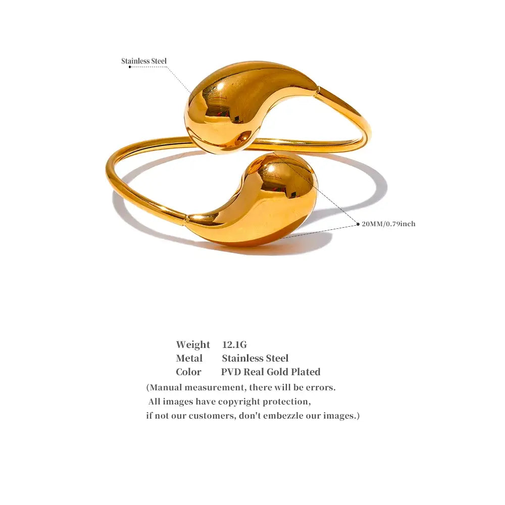 Gold & Platinum Wave Bangles