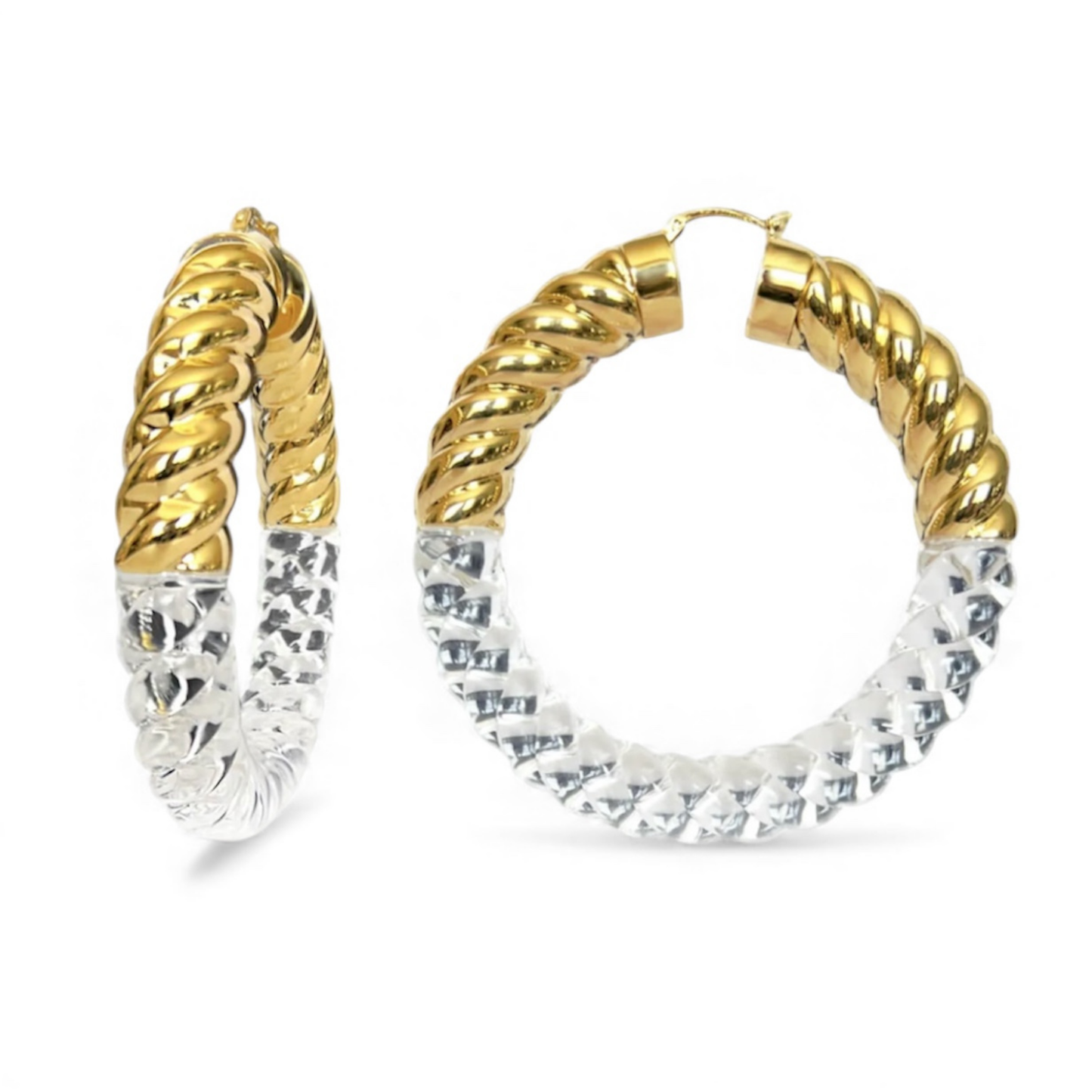 FireTwist Lucite Hoops