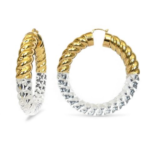 FireTwist Lucite Hoops